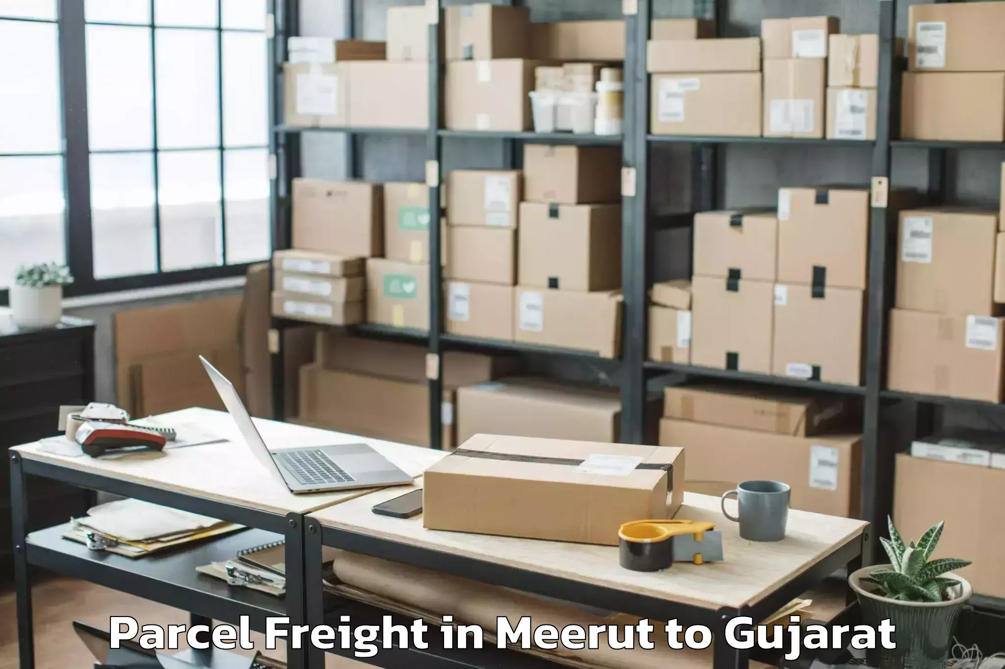 Book Your Meerut to Sarkhej Parcel Freight Today